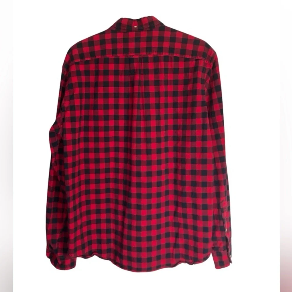 J. Crew Red & Black Buffalo Check Button-Down Slim Fit Shirt